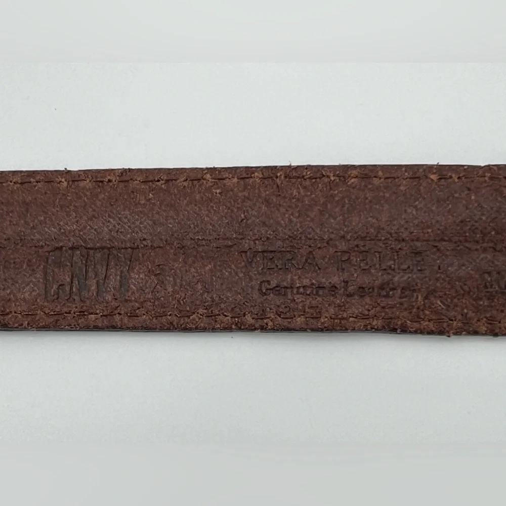 Vintage Vera‎ Pelle Dark Brown Leather Belt 40